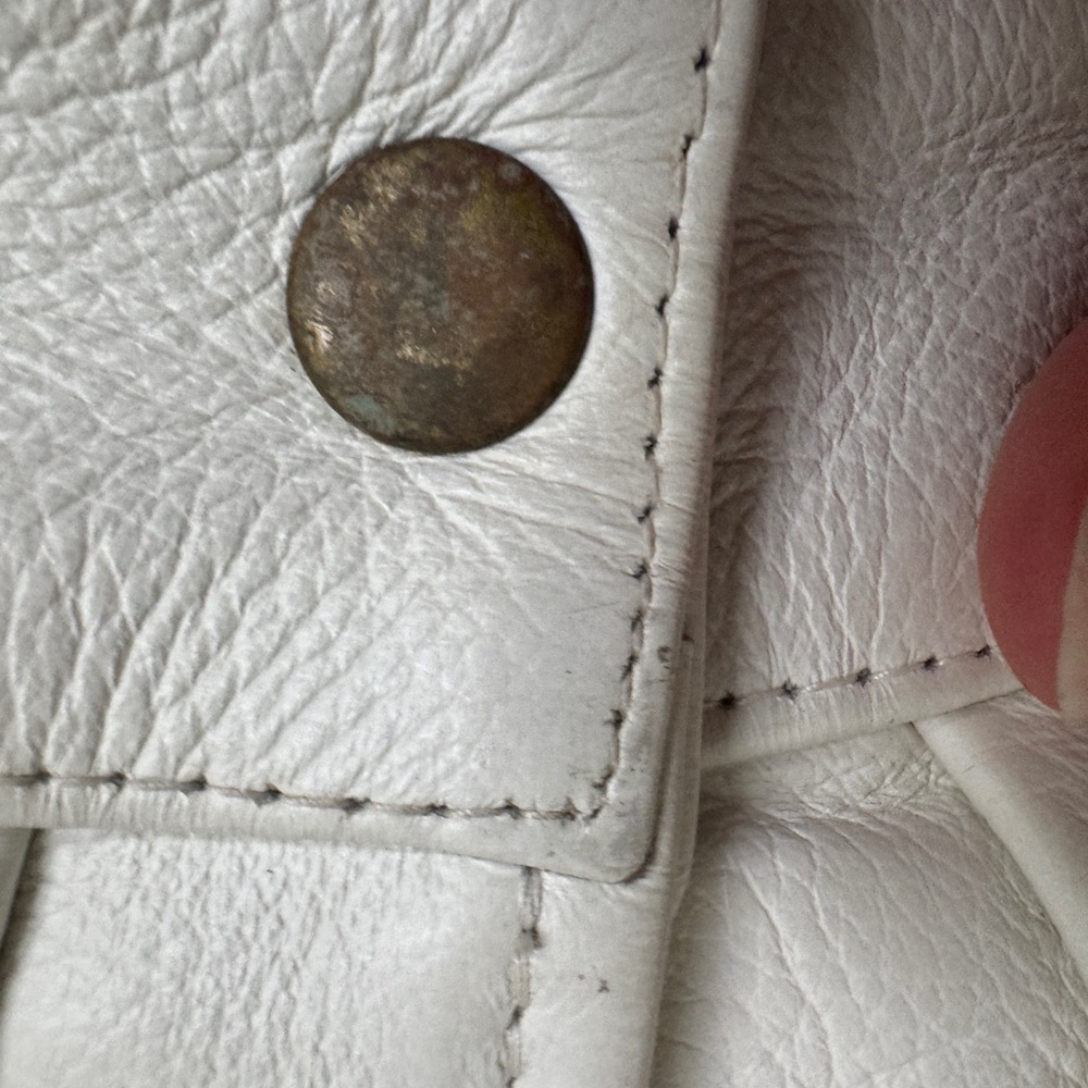 🎉🎉HP🎊🎊 Ambition New York Men’s 2XL White Fur Lined Real Leather Coat Jacket - Picture 10 of 11